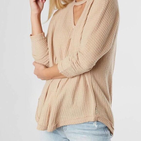 Billabong Break It Down Cozy Waffle Top - Picture 1 of 6